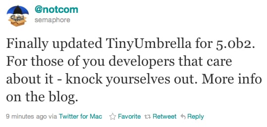 TinyUmbrella Updated To Support iOS 5 Beta 2, Save SHSH Blobs Now