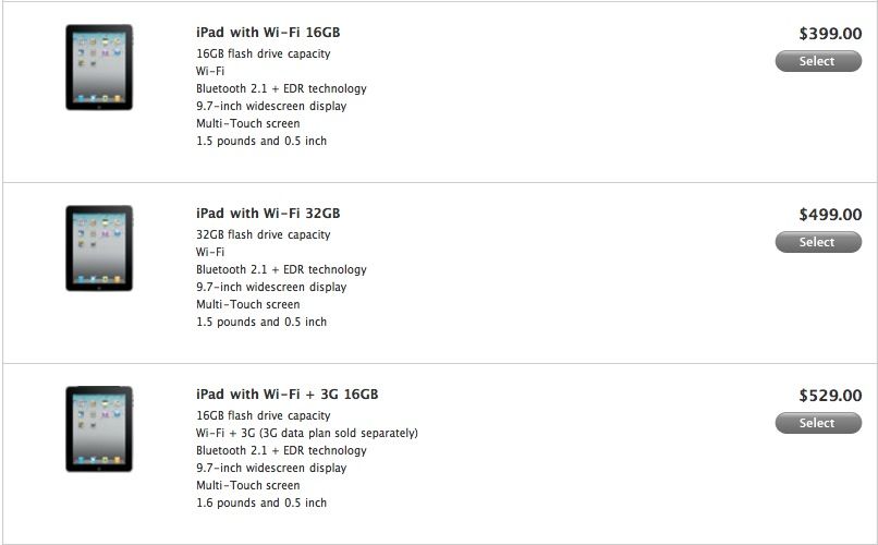 iPad sale 399
