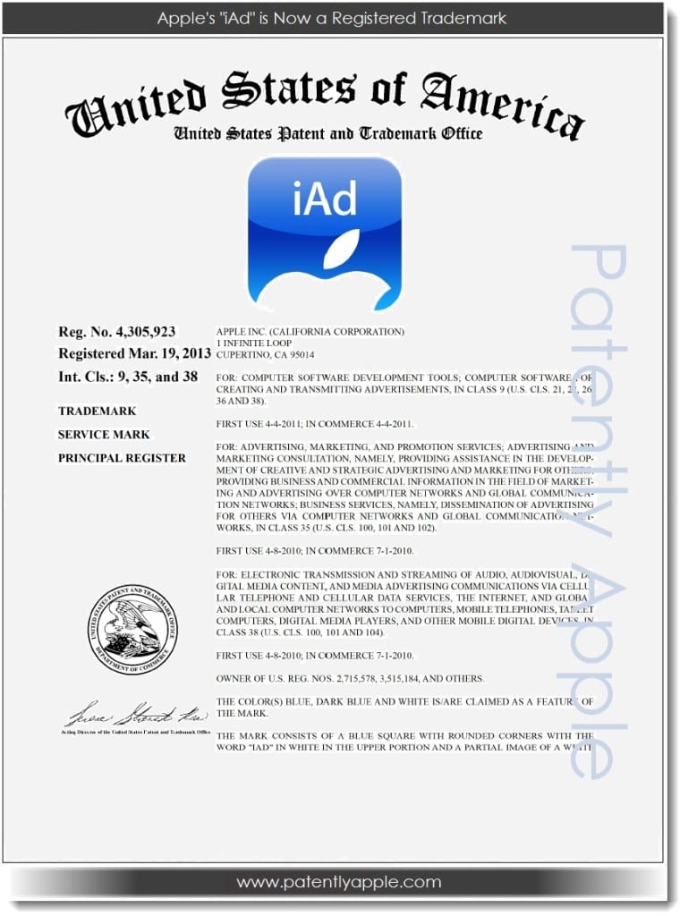 iAd registered trademark