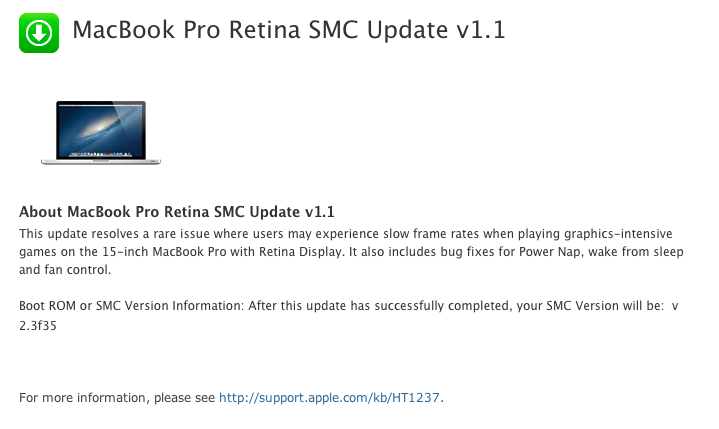 macbook pro retina update