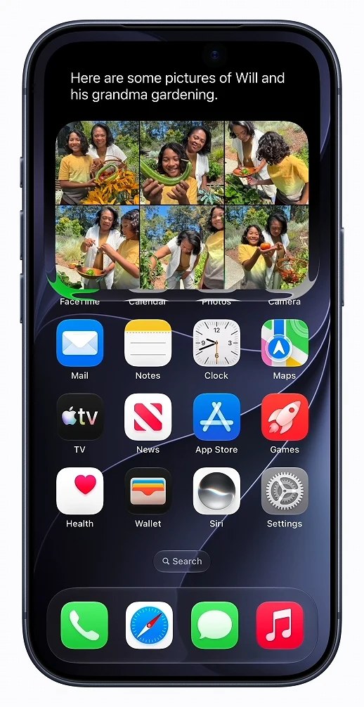 Siri AI on iOS 27 finding photos on iPhone