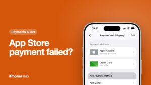 App Store payment failed? The iPhone Payment and Shipping screen with the saved payment methods