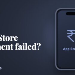 Illustration of an iPhone with a rupee icon, for a guide to fixing App Store payments that fail in India