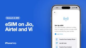 eSIM on Jio, Airtel and Vi: the iPhone eSIM setup options screen