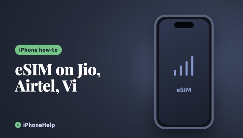 Illustration of an iPhone with a signal icon, for a guide to setting up eSIM on iPhone with Jio, Airtel and Vi