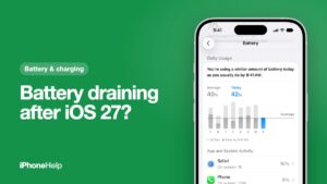 Battery draining after iOS 27? The iPhone Battery settings screen with usage by app