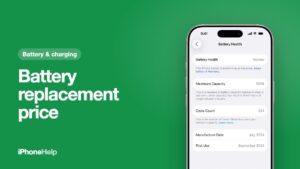 iPhone battery replacement price in India: the Battery Health screen showing maximum capacity