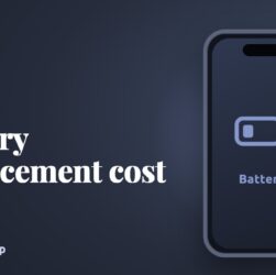 Illustration of an iPhone labelled Battery, for a guide to iPhone battery replacement prices in India and when to replace