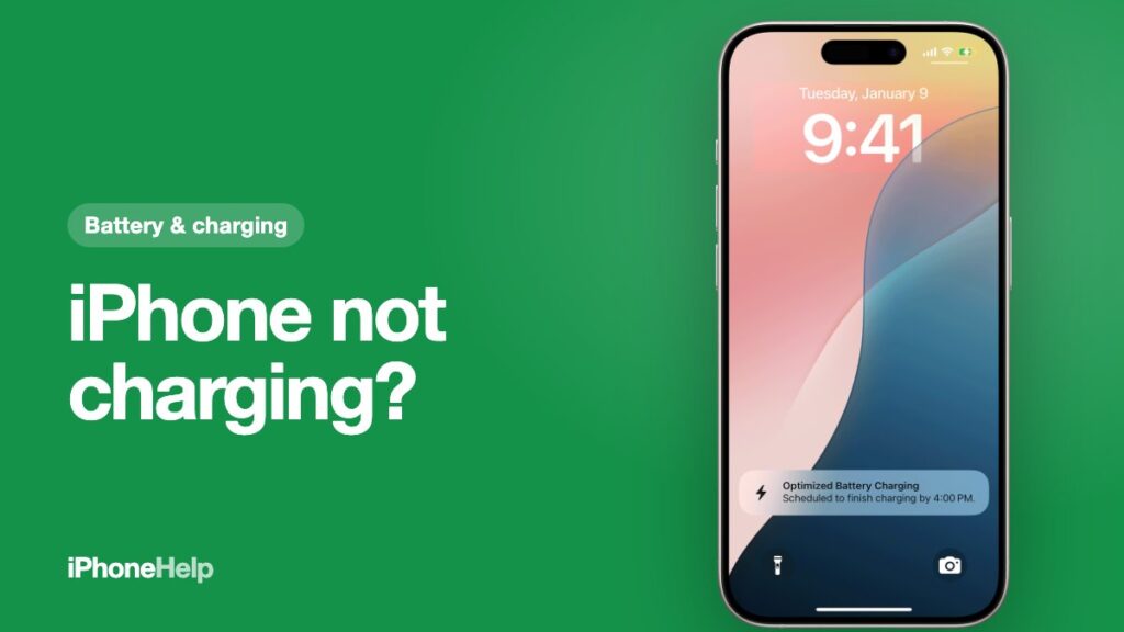 iPhone not charging? The Lock Screen showing Optimised Battery Charging holding the charge