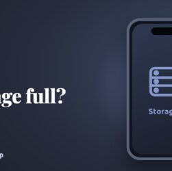 Illustration of an iPhone labelled Storage, for a guide to freeing up a full iPhone and shrinking System Data